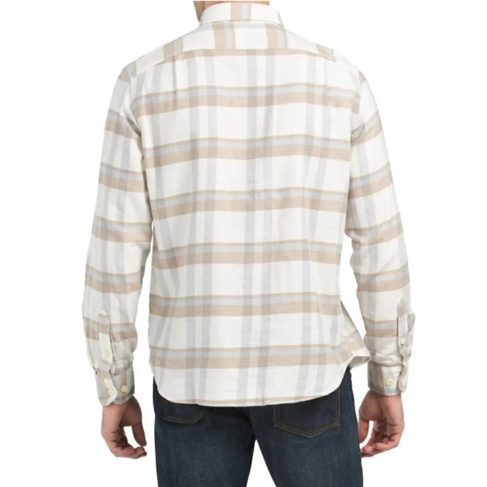 NWT Nautica Classic Collar Checked Sofr Brushed Flannel Casual Button Down Shirt - Picture 2 of 3